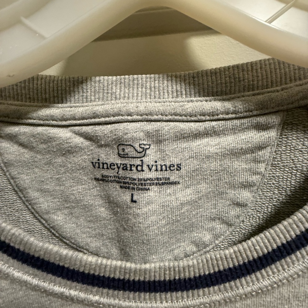 Vineyard Vines Heather Gray Crew Neck Sweater - Picture 4 of 5